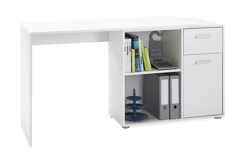 Astraea Skrivbord 117 cm med Förvaring - Vit - Möbler - Bord & matgrupper - Kontorsbord - Skrivbord - Hörnskrivbord