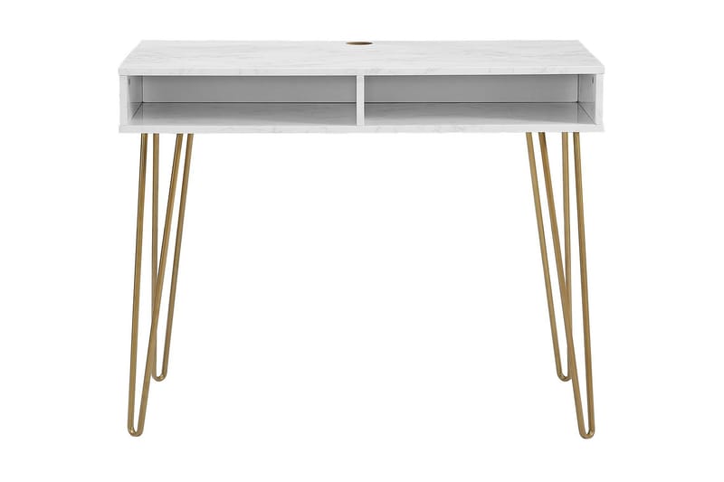 Athena Skrivbord 103 cm Vit/Marmormönster - Novogratz - Möbler - Bord & matgrupper - Kontorsbord - Skrivbord