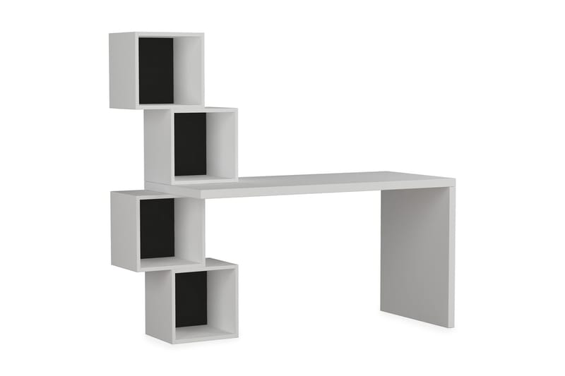 Balancier Skrivbord 157 cm med Förvaring Hyllor - Vit/Mörkgrå - Möbler - Bord & matgrupper - Kontorsbord - Skrivbord