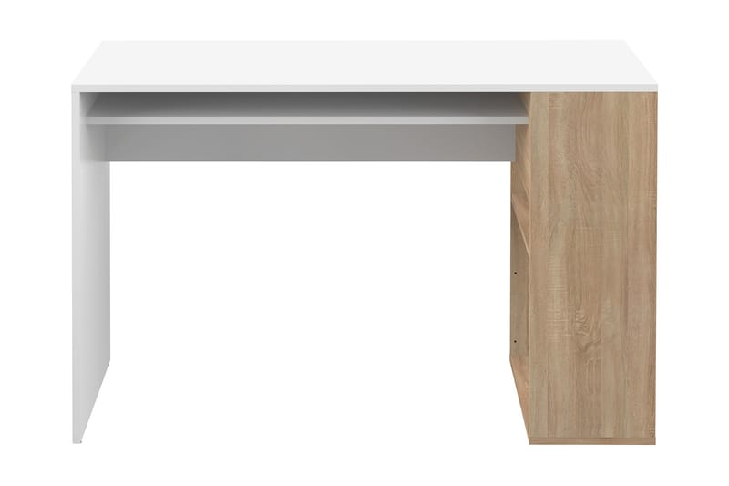Bartley Skrivbord 114 cm med Förvaring 2 Hyllor - Brun/Vit - Möbler - Bord & matgrupper - Kontorsbord - Skrivbord