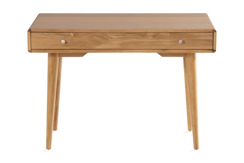 Beagan Skrivbord 110 cm med Förvaring Låda Massiv Ek - Brun - Möbler - Bord & matgrupper - Matbord & köksbord