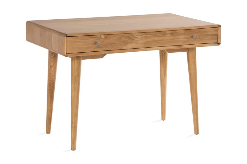 Beagan Skrivbord 110 cm med Förvaring Låda Massiv Ek - Brun - Möbler - Bord & matgrupper - Kontorsbord - Skrivbord