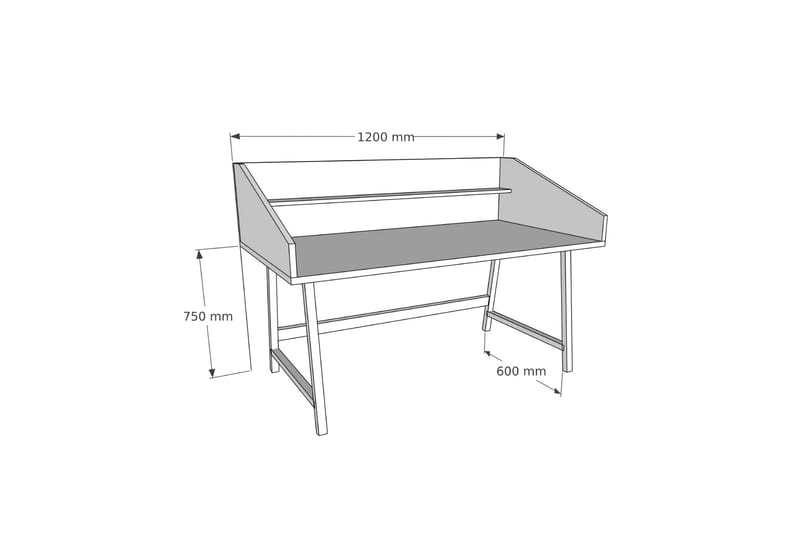 Bechar Skrivbord 120 cm - Ljus Natur - Möbler - Bord & matgrupper - Kontorsbord - Skrivbord