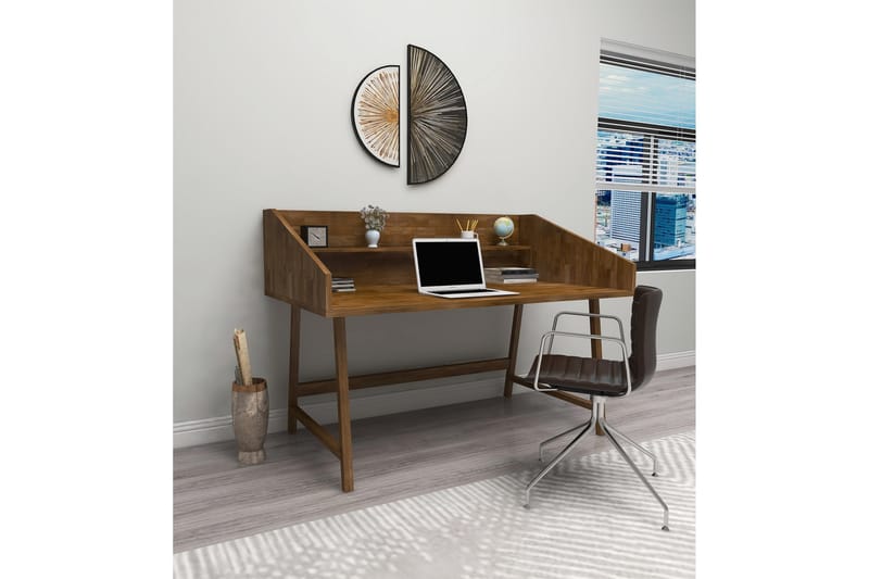 Bechar Skrivbord 120 cm - Valnöt - Möbler - Bord & matgrupper - Kontorsbord - Skrivbord