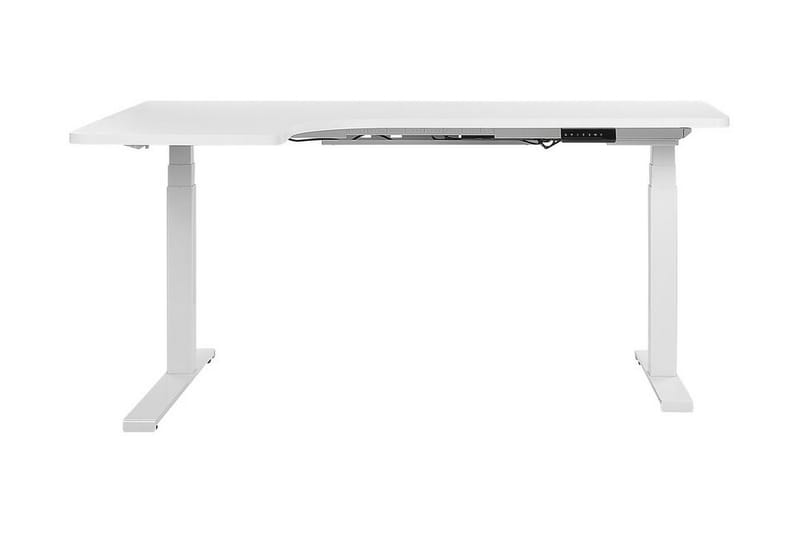 Belluton Hörnskrivbord 160 cm Vänster Elektriskt Justerbart - Vit - Möbler - Bord & matgrupper - Kontorsbord - Skrivbord