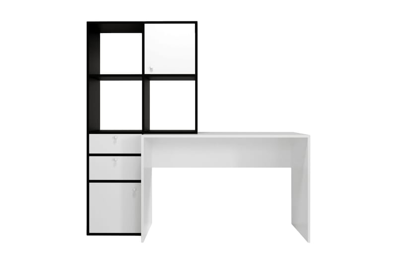 Bengul Skrivbord 164x160x164 cm med förvaring - Vit - Möbler - Bord & matgrupper - Kontorsbord - Skrivbord