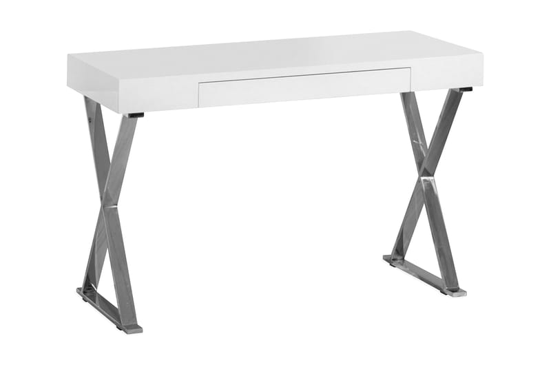 Benissa Skrivbord 120 cm - Vit/Krom - Möbler - Bord & matgrupper - Kontorsbord - Skrivbord