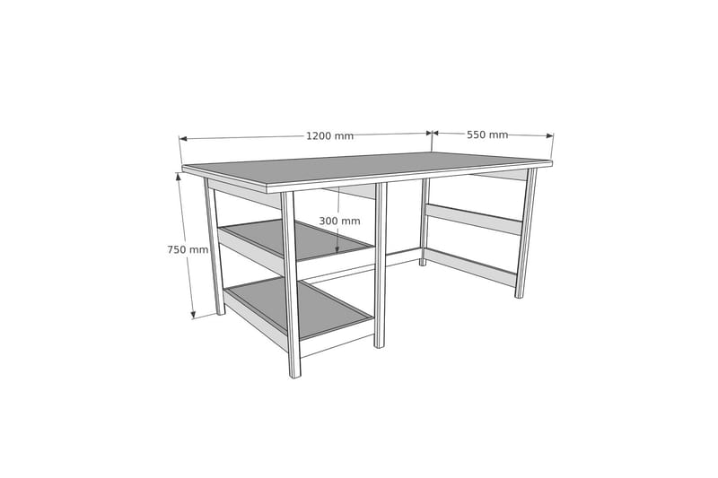 Bertoaria Skrivbord 120 cm - Natur - Möbler - Bord & matgrupper - Kontorsbord - Skrivbord
