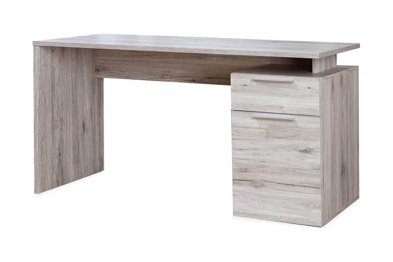 Bowlee Skrivbord 140 cm med Förvaring Låda + Skåp - Brun - Möbler - Bord & matgrupper - Kontorsbord - Skrivbord