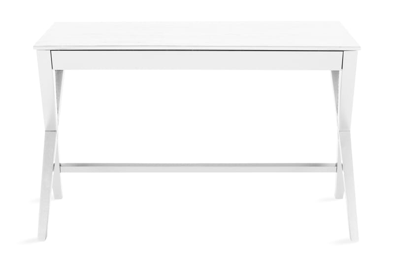 Brixer Skrivbord 120 cm Marmormönster med Förvaring Låda - Vit/Krom - Förvaring - Hylla - Bokhylla