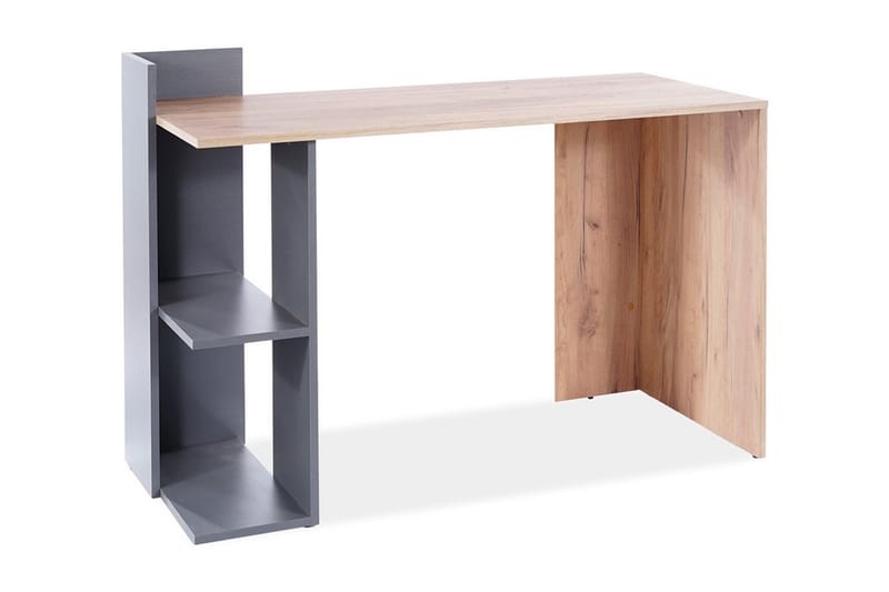 Caiapo Skrivbord 122 cm - Ek/Mörkgrå - Möbler - Bord & matgrupper - Kontorsbord - Skrivbord