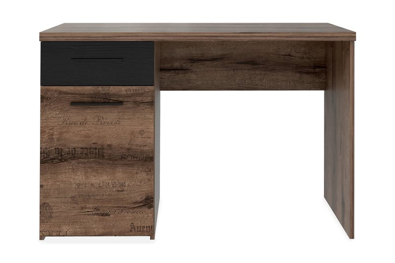 Cannop Skrivbord 110 cm med Förvaring Låda + Skåp - Brun/Svart - Möbler - Bord & matgrupper - Kontorsbord - Skrivbord