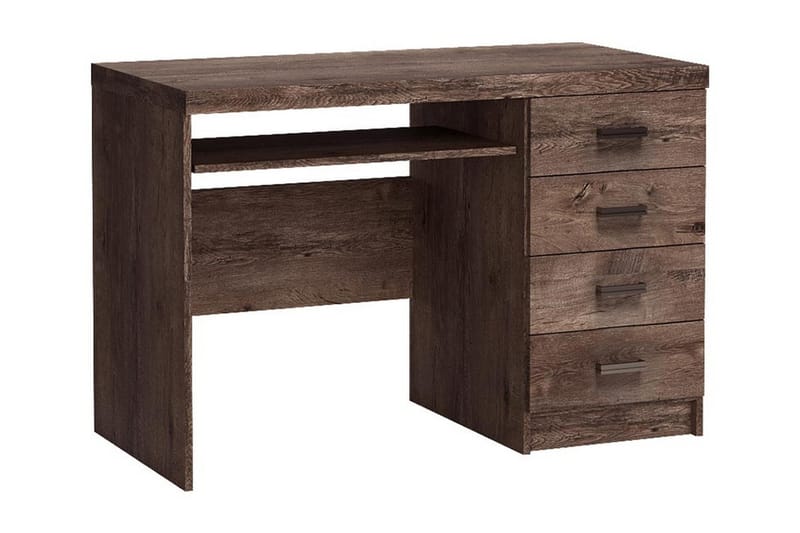Castillia Skrivbord 120 cm med Förvaring 4 Lådor + Hylla - Mörk Ask - Möbler - Bord & matgrupper - Kontorsbord - Skrivbord