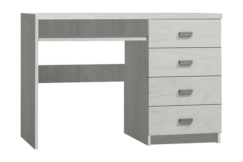 Castillia Skrivbord 120 cm med Förvaring 4 Lådor + Hylla - Vit - Möbler - Bord & matgrupper - Kontorsbord - Skrivbord