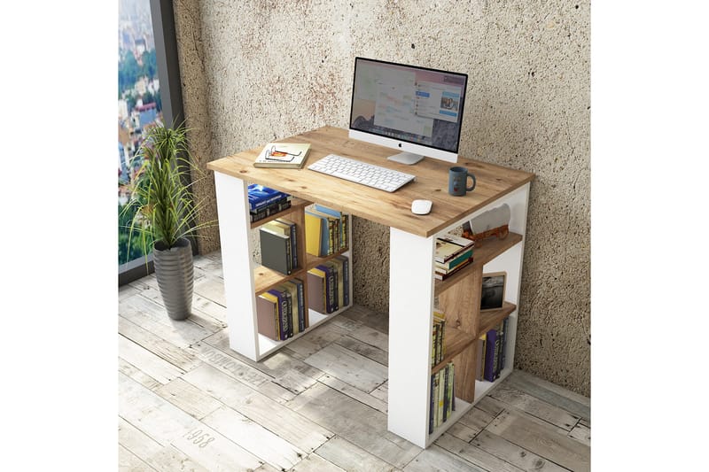 Chaing Skrivbord 90x74,2x90 cm med förvaring - Grön/Vit - Möbler - Bord & matgrupper - Kontorsbord - Skrivbord