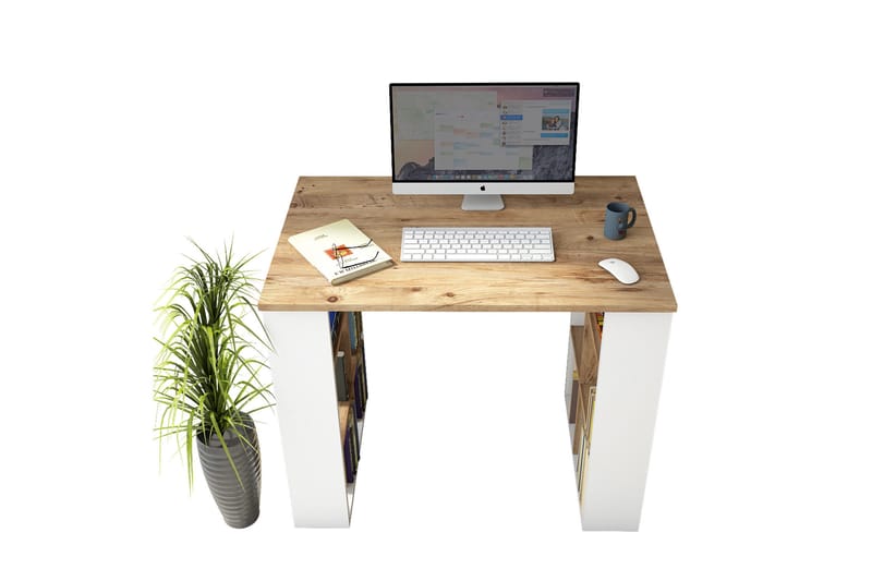 Chaing Skrivbord 90x74,2x90 cm med förvaring - Grön/Vit - Möbler - Bord & matgrupper - Kontorsbord - Skrivbord