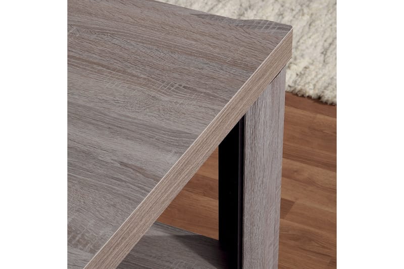 Chezum Skrivbord 126 cm med Förvaring Skåp - Tryffel/Grå - Möbler - Bord & matgrupper - Kontorsbord - Skrivbord