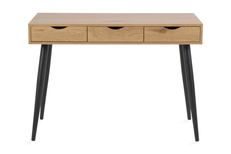 Citysea Skrivbord 110 cm med Förvaring 3 Lådor - Beige/Svart - Möbler - Bord & matgrupper - Kontorsbord - Skrivbord