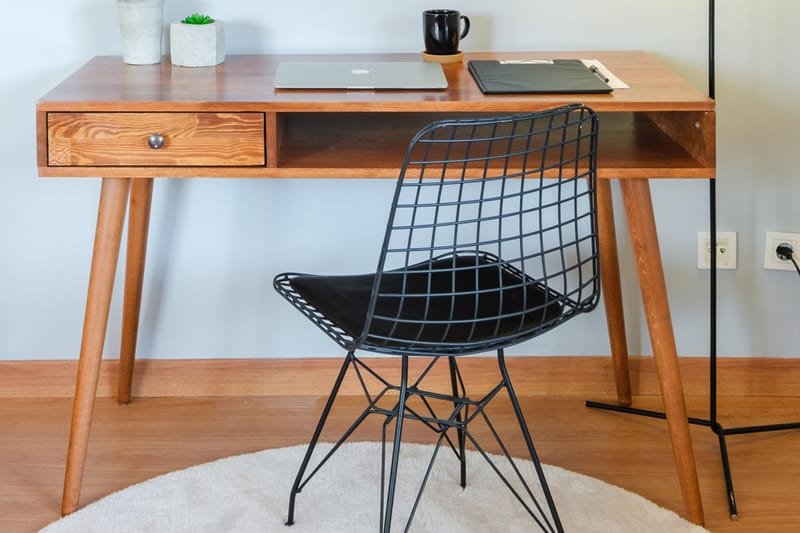 Colomieu Skrivbord 120 cm med Förvaring Hylla + Låda - Mörkbrun - Möbler - Bord & matgrupper - Kontorsbord - Skrivbord