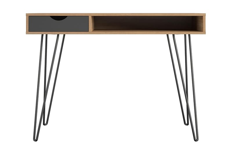 Concord Skrivbord 106 cm med Förvaring Låda Grå/Natur/Svart - Novogratz - Möbler - Bord & matgrupper - Kontorsbord - Skrivbord