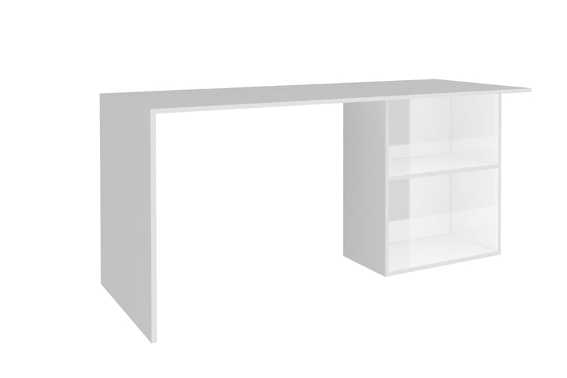 Contigo Skrivbord 110 cm med Förvaring Hyllor - Vit Högglans - Möbler - Bord & matgrupper - Kontorsbord - Skrivbord