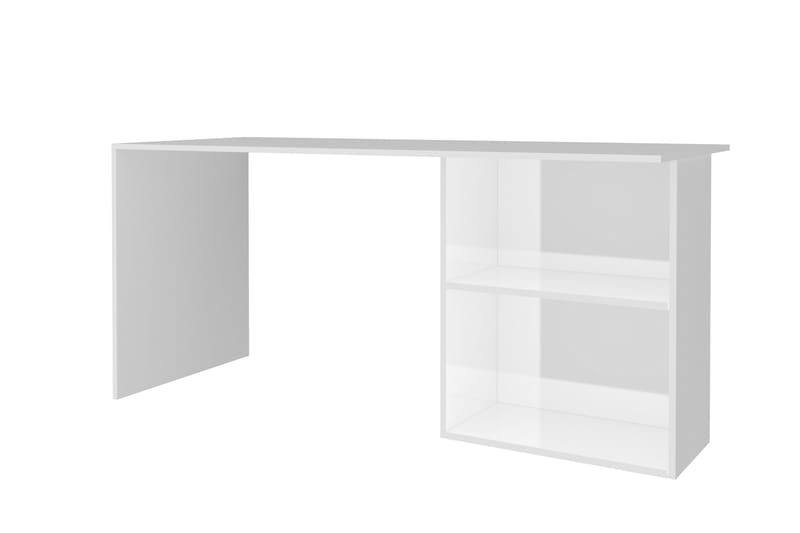 Contigo Skrivbord 110 cm med Förvaring Hyllor - Vit Högglans - Möbler - Bord & matgrupper - Kontorsbord - Skrivbord