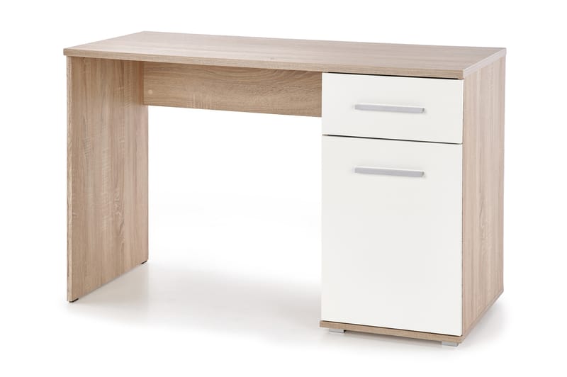 Copara Skrivbord 120 cm med Förvaring Hylla + Skåp - Vit/Ekfärg - Möbler - Bord & matgrupper - Kontorsbord - Skrivbord