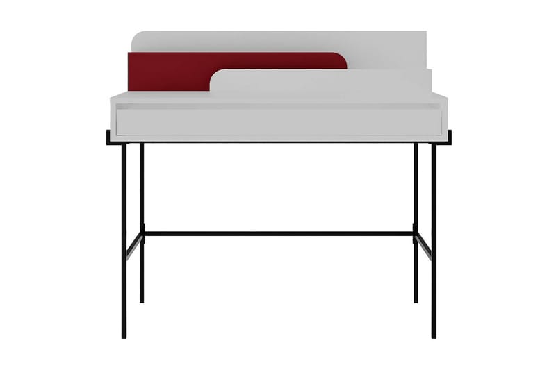 Cordin Skrivbord 108 cm - Vit/Vinröd - Möbler - Bord & matgrupper - Kontorsbord - Skrivbord