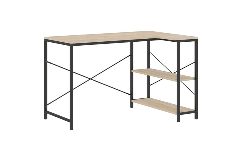 Datorbord svart och ek 110x72x70 cm spånskiva - Brun - Möbler - Bord & matgrupper - Kontorsbord - Skrivbord
