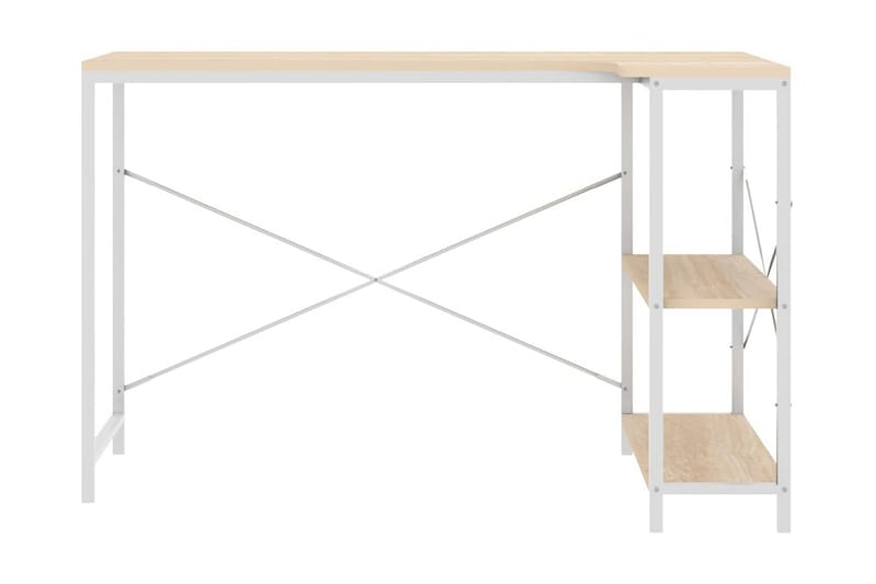 Datorbord vit och ek 110x72x70 cm spånskiva - Brun - Möbler - Bord & matgrupper - Kontorsbord - Skrivbord