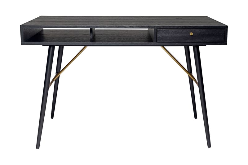 Dawa Skrivbord 117 cm med Förvaring Hylla + Låda - Svart - Möbler - Bord & matgrupper - Kontorsbord - Skrivbord
