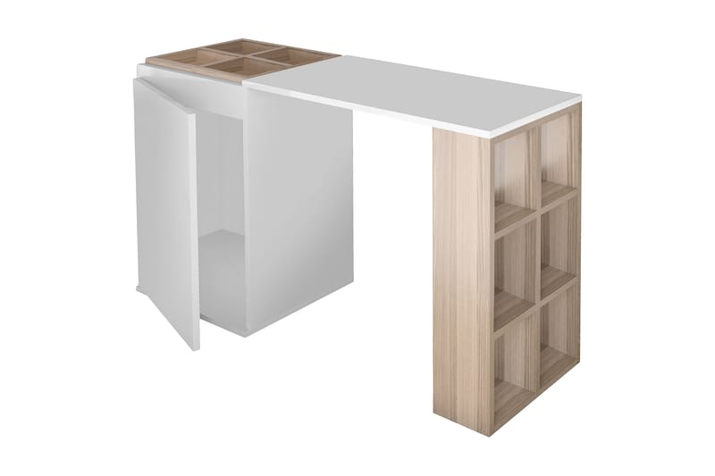 Decorotika Skrivbord 120 cm med Förvaring Hyllor + Skåp - Vit - Möbler - Bord & matgrupper - Kontorsbord - Skrivbord