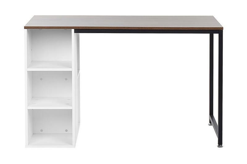Dese Skrivbord 120 cm med Förvaring - Mörkt Trä/Vit - Möbler - Bord & matgrupper - Kontorsbord - Skrivbord