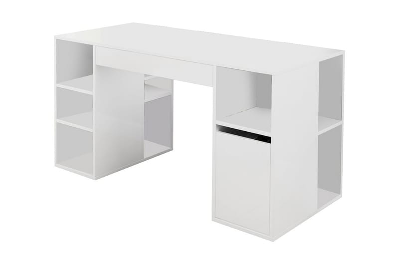 Diamonas Skrivbord 145 cm med Förvaring Hyllor + Lådor - Vit - Möbler - Bord & matgrupper - Kontorsbord - Skrivbord