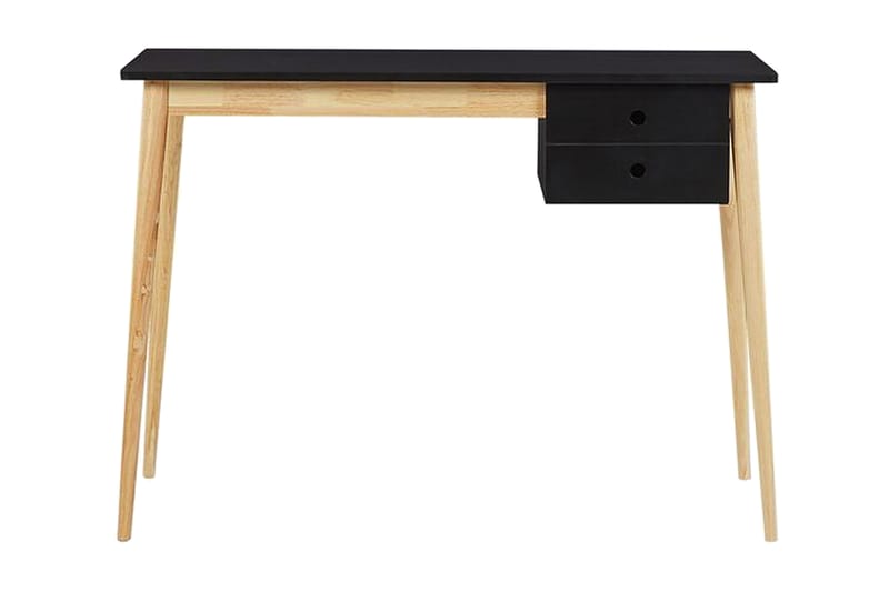 Ebeme Skrivbord 106 cm med Förvaring 2 Lådor - Svart/Ljusbrun - Möbler - Bord & matgrupper - Kontorsbord - Skrivbord