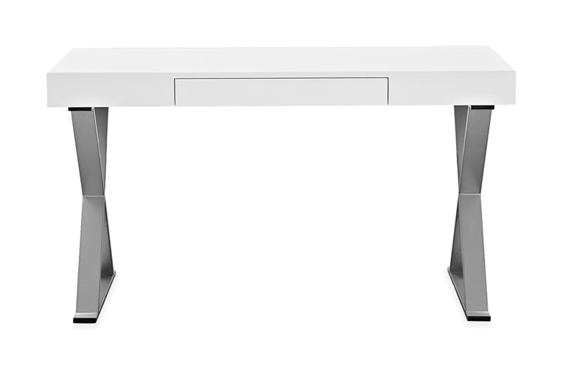 Effie Skrivbord 120 cm med Förvaring Låda - Vit/Krom - Möbler - Bord & matgrupper - Kontorsbord - Skrivbord