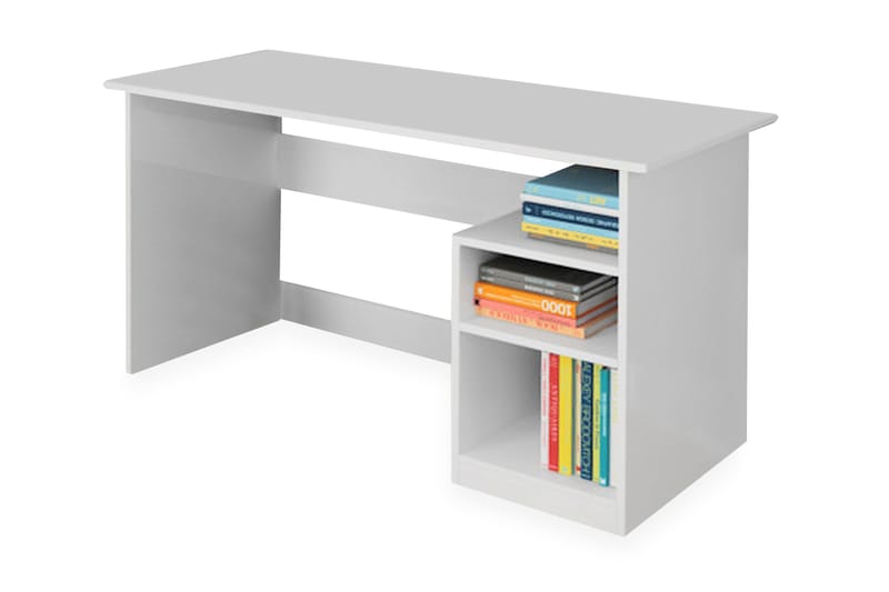 Elegancia Skrivbord 120 cm med Förvaring 2 Hyllor - Vit - Möbler - Bord & matgrupper - Kontorsbord - Skrivbord