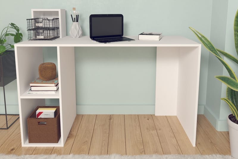 Elegancia Skrivbord 120 cm med Förvaring Hylla - Vit - Möbler - Bord & matgrupper - Kontorsbord - Skrivbord