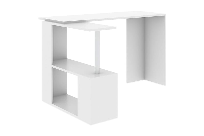 Elegancia Skrivbord 130 cm med Förvaring Hyllor L-form - Vit - Möbler - Bord & matgrupper - Kontorsbord - Skrivbord