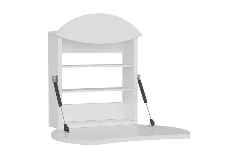 Elsi Väggskrivbord 60 cm med Förvaring Vit - Homemania - Möbler - Bord & matgrupper - Kontorsbord - Skrivbord