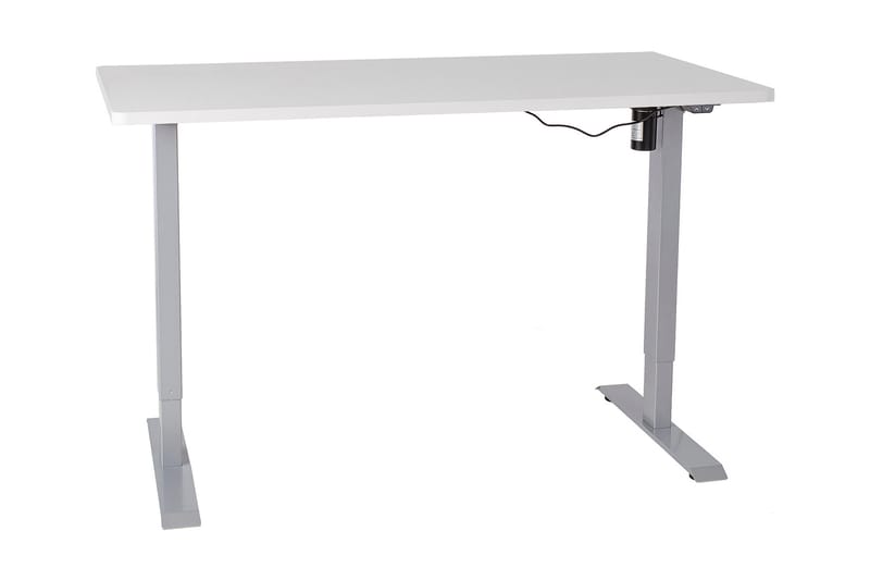 Ergosum Skrivbord 140 cm Höj-och Sänkbar - Grå/Vit - Möbler - Bord & matgrupper - Kontorsbord - Skrivbord - Höj och sänkbart skrivbord