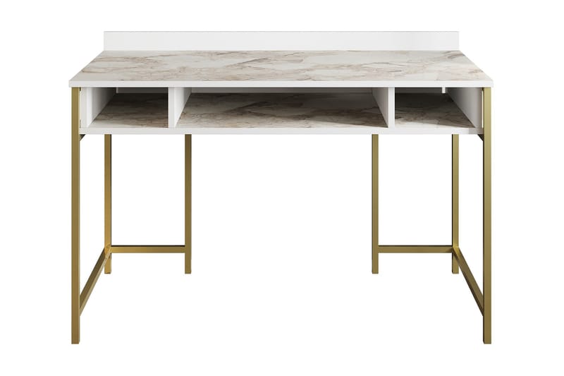 Fagersanna Skrivbord 120 cm med Förvaring 3 Hyllor - Guld - Möbler - Bord & matgrupper - Kontorsbord - Skrivbord