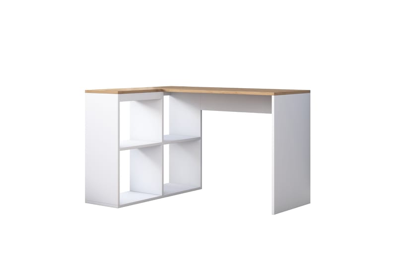Freal Skrivbord 4 Hyllor 120 cm - Natur/Vit - Möbler - Bord & matgrupper - Kontorsbord - Skrivbord