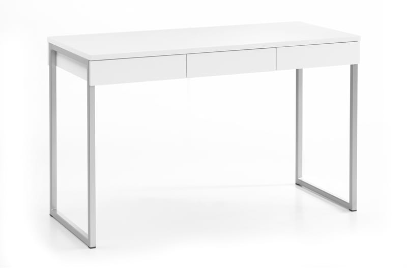 Function Plus Skrivbord 126 cm med Förvaring 3 Lådor - Vit/Krom - Möbler - Bord & matgrupper - Kontorsbord - Skrivbord - Hörnskrivbord