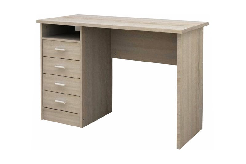 Function Skrivbord 110 cm med Förvaring Lådor + Hylla - Ekfärg - Möbler - Bord & matgrupper - Kontorsbord - Skrivbord