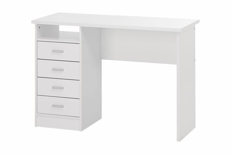 Function Skrivbord 110 cm med Förvaring Lådor + Hylla - Extra Vit - Möbler - Stolar & fåtöljer - Kontorsstol & skrivbordsstol