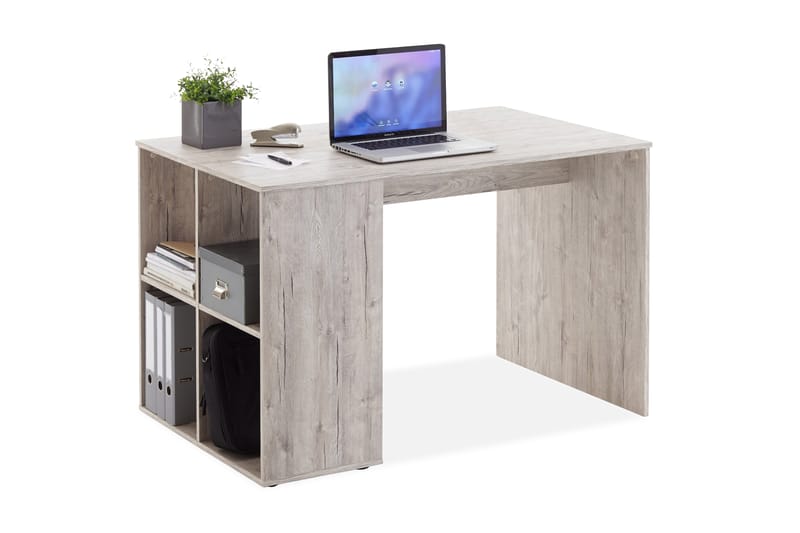 Gent Skrivbord 117 cm med Förvaring Hyllor - Grå/Natur - Möbler - Bord & matgrupper - Kontorsbord - Skrivbord
