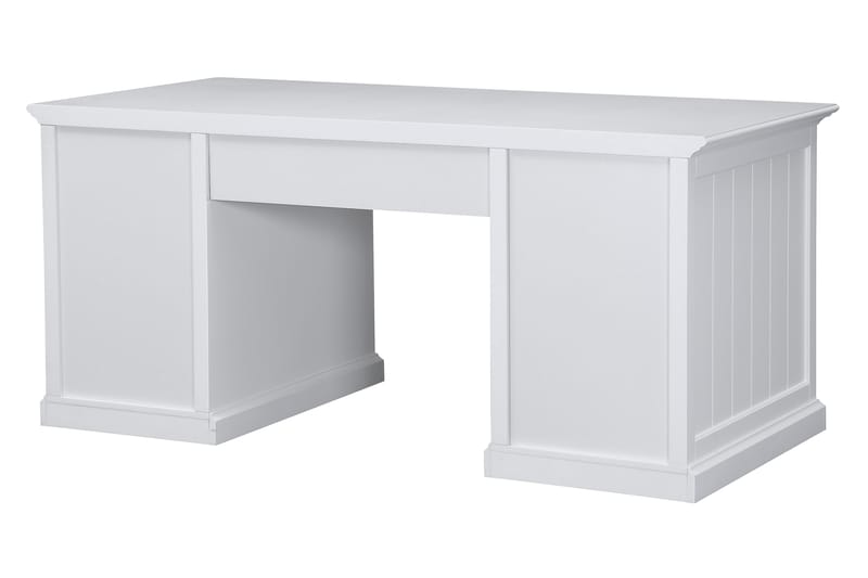 Hampton Skrivbord 170 cm med Förvaring 4 Lådor + Skåp - Vit Mahogny - Möbler - Bord & matgrupper - Kontorsbord - Skrivbord