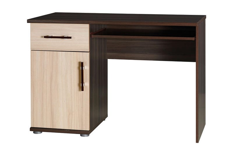 Inezia Skrivbord 110 cm med Förvaring Låda + Skåp - Beige/Brun - Möbler - Bord & matgrupper - Kontorsbord - Skrivbord