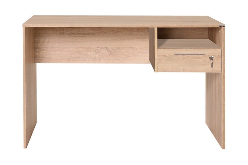 Irbene Skrivbord 120 cm med Förvaring Hyllor + Låsbar Låda - Natur - Möbler - Bord & matgrupper - Kontorsbord - Skrivbord